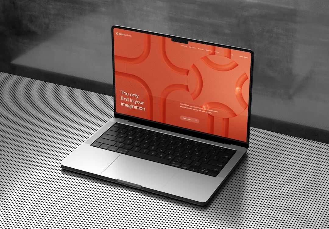 A polished office desk arrangement showcasing Apple devices: iMac, MacBook, and iPad.